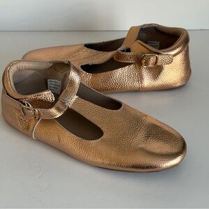 Monkey Feet Metallic Gold Mary Jane Flats Size 39 | US 8.5
